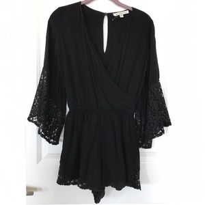 Lace Bell sleeves romper